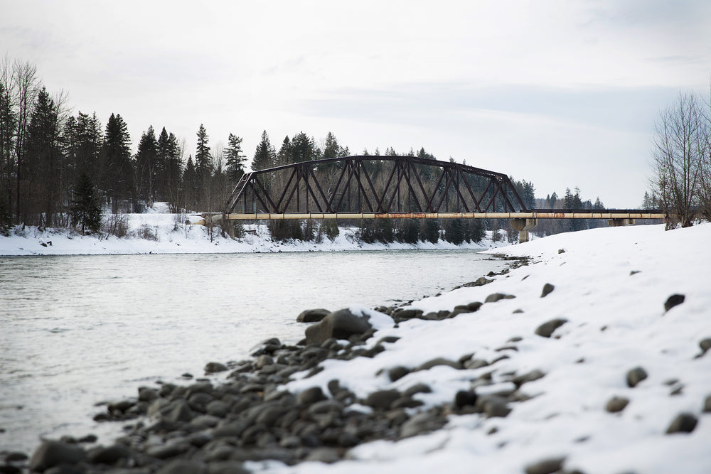 snowy river and bridge