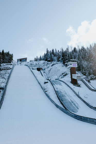 snowy ski slopes