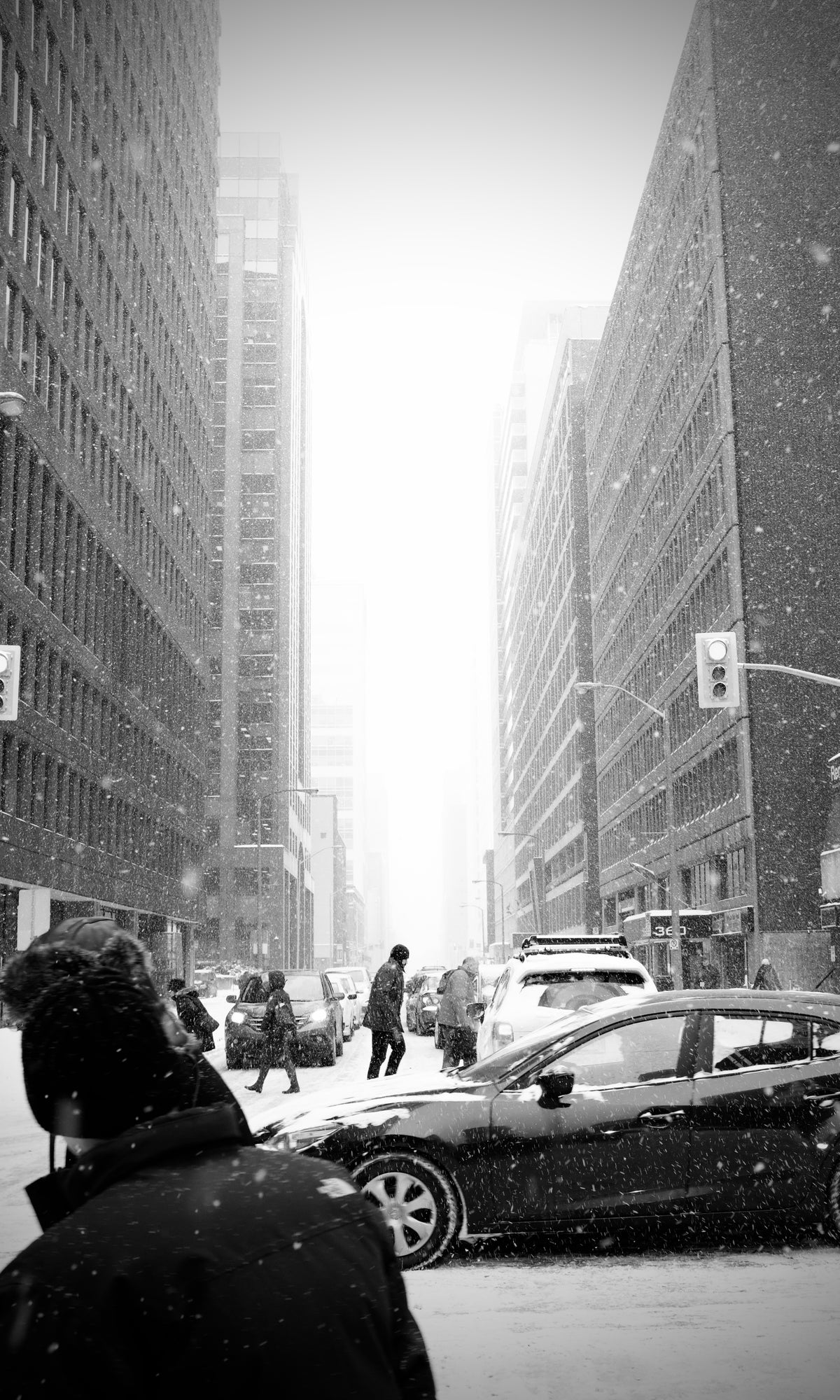 冬天下雪的城市