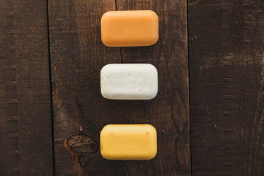 soap bars on wood