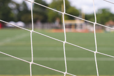 soccer field net close up