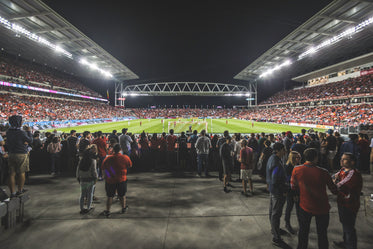 High Res Soccer Stadium At Night Picture — Free Images