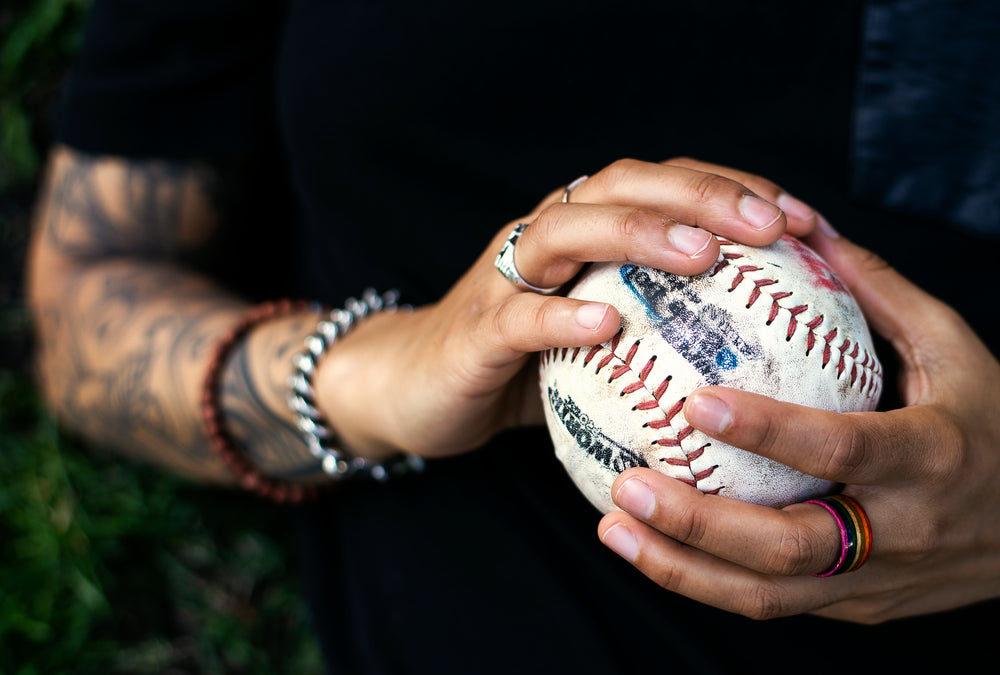 softball in hand