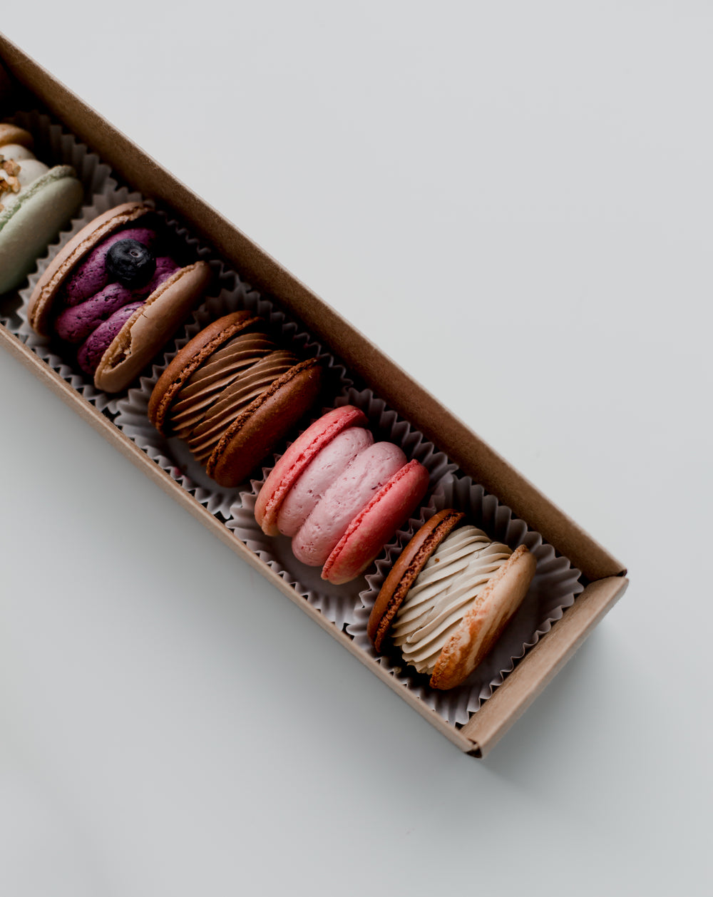 some beautifully packaged macarons