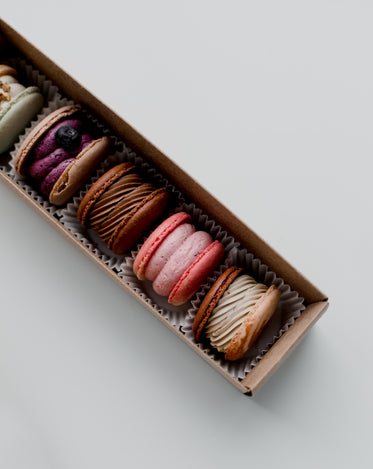 some beautifully packaged macarons