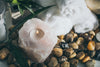 spa candle and stones