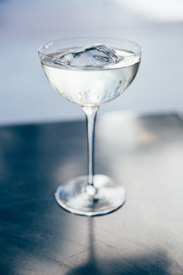 sparkling cocktail in tall glass