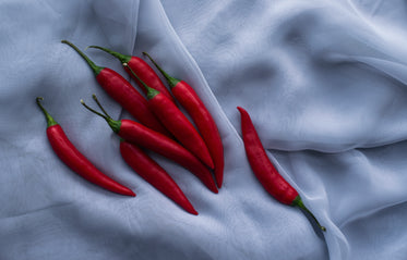spicy red peppers in a pile