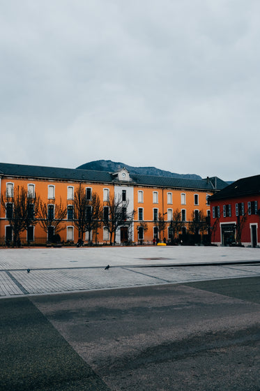 square in front of the building