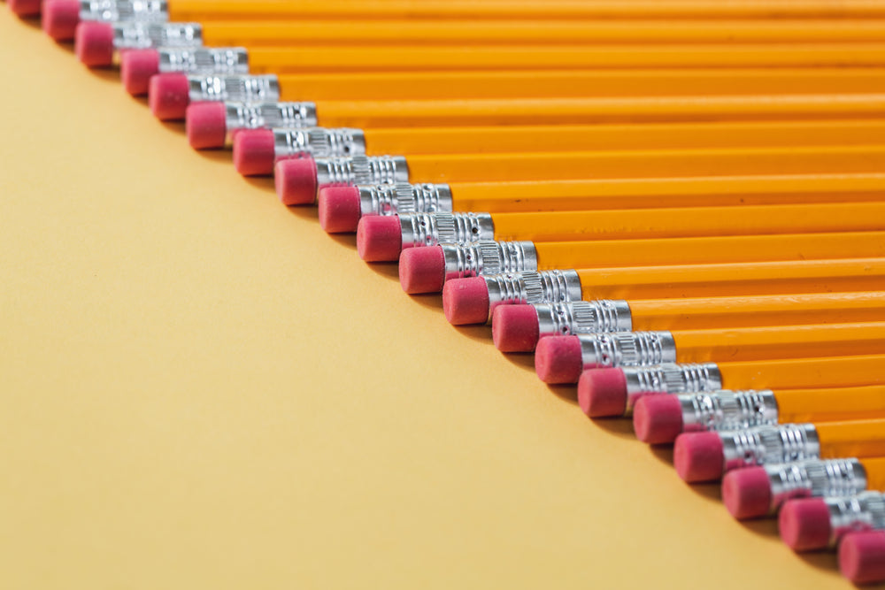 staggered line of pencils