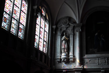 stained glass light in church