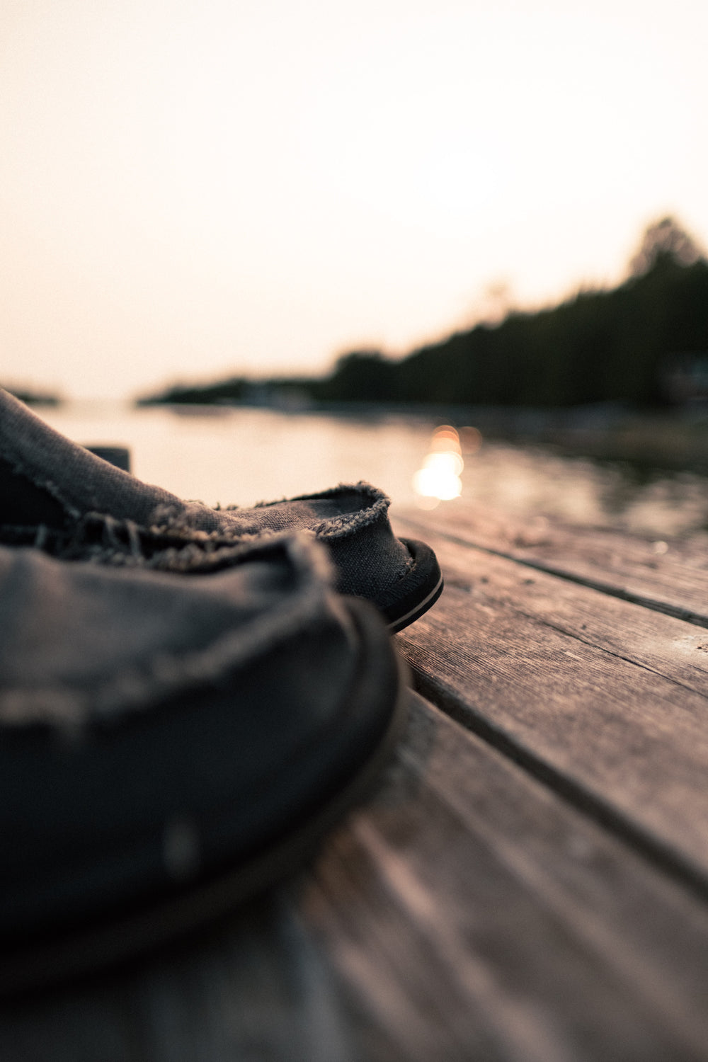 standing on a dock close up