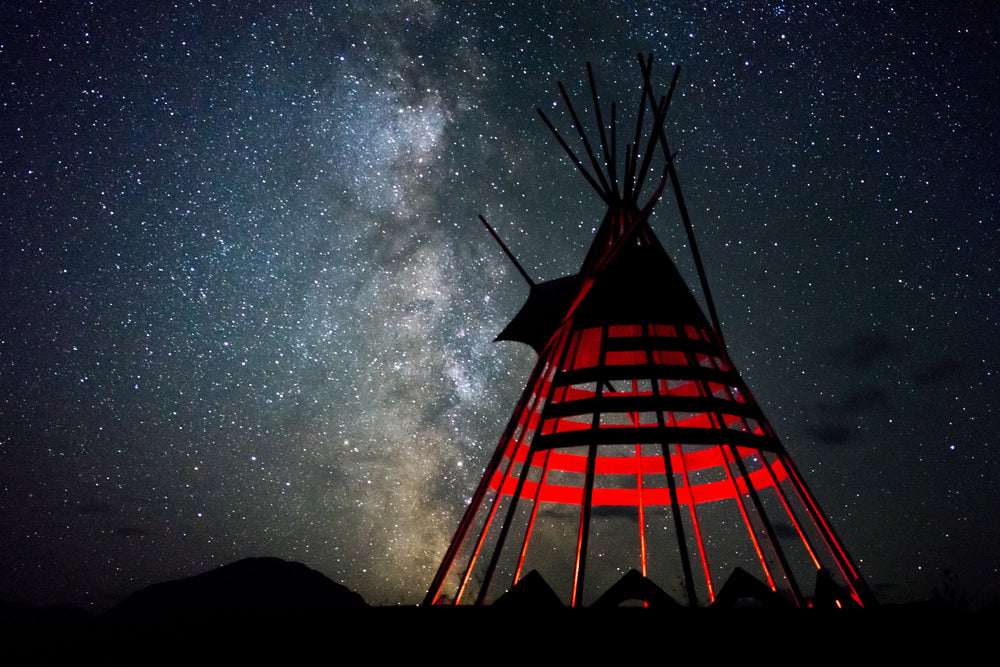 starry night in the tipi