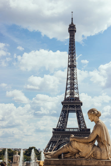 Picture of Statue By Eiffel Tower - Free Stock Photo