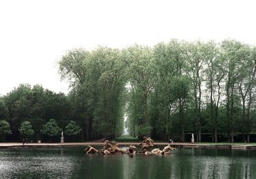 statues in a fountain