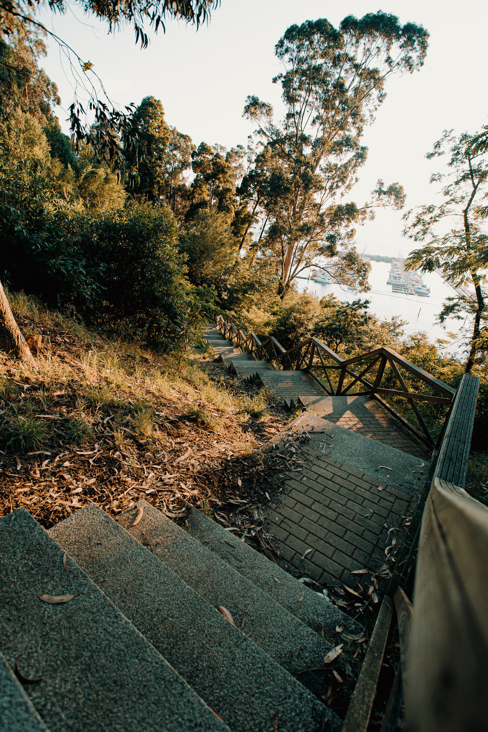 steep cement staircase