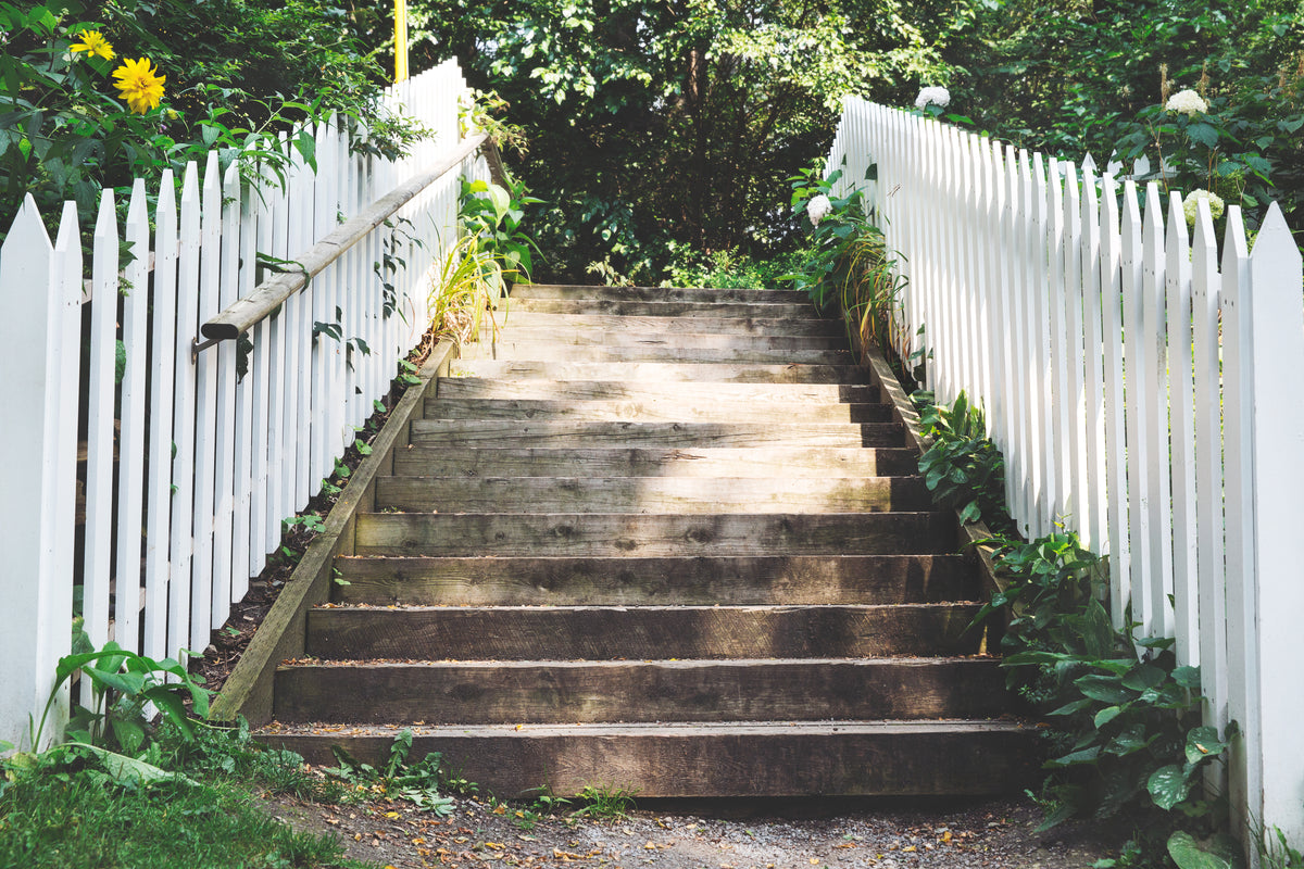 steps and picket fences
