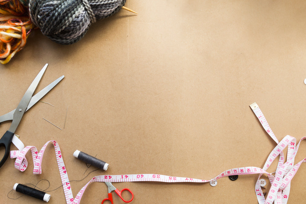 stitching diy flatlay