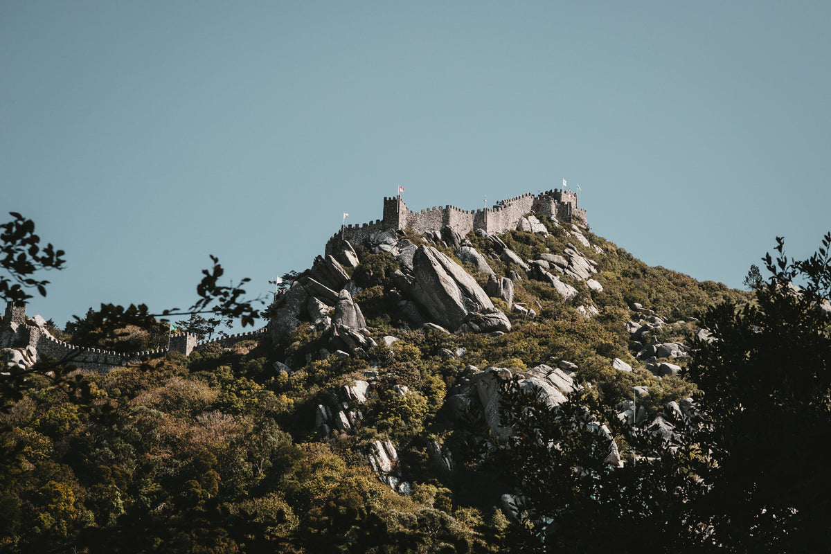 stone castle on rocky hill