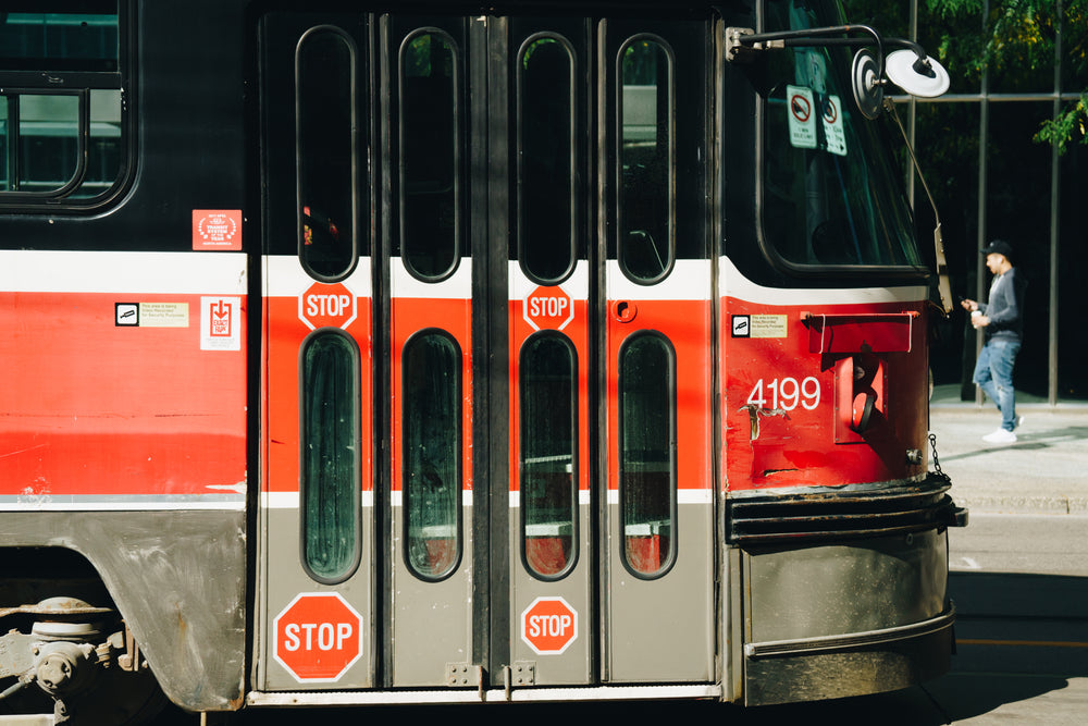 stop signs on streetcar doors