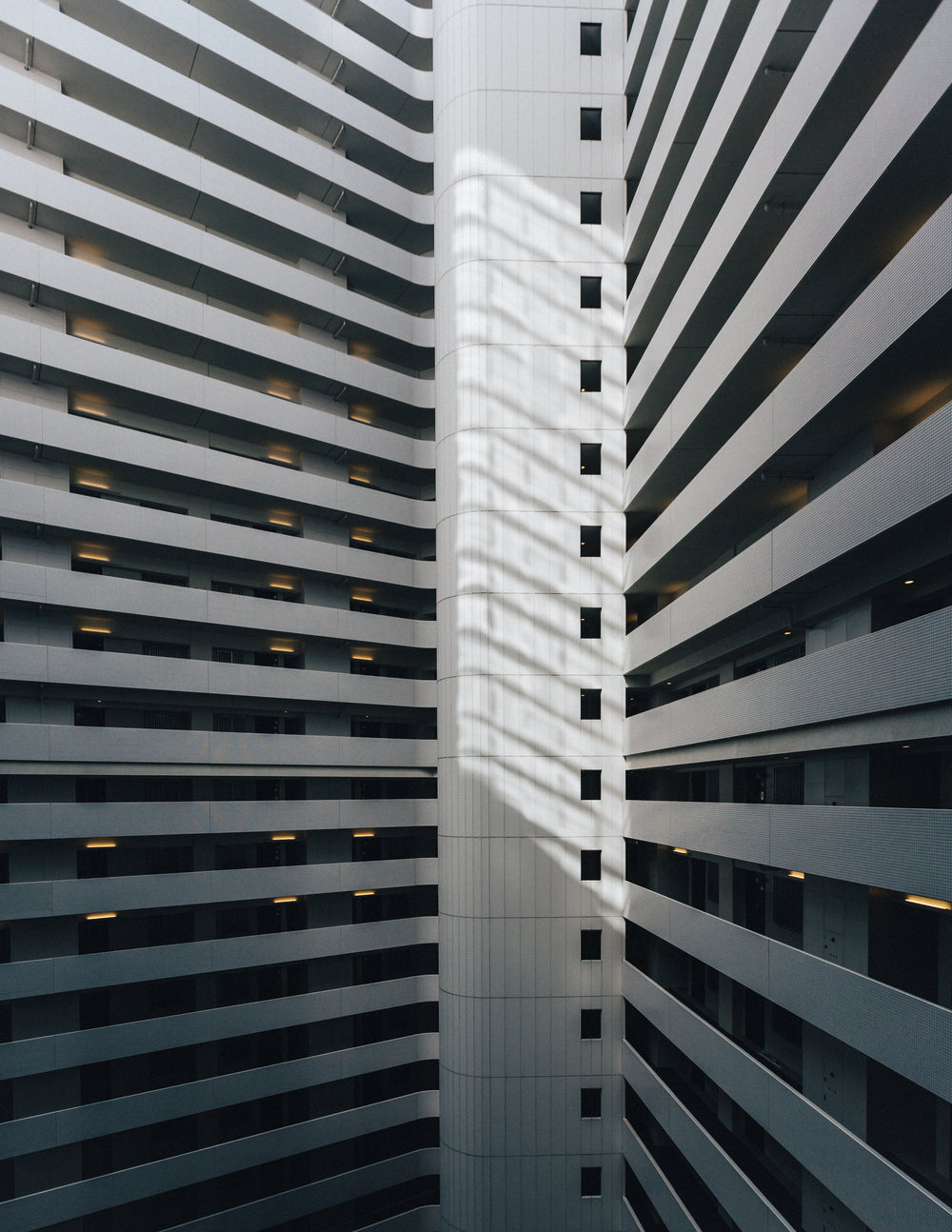 storey after story of identical floors in a residential building