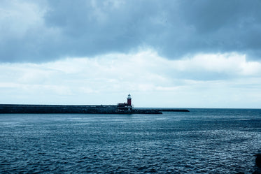 stormy sky over lighthouse