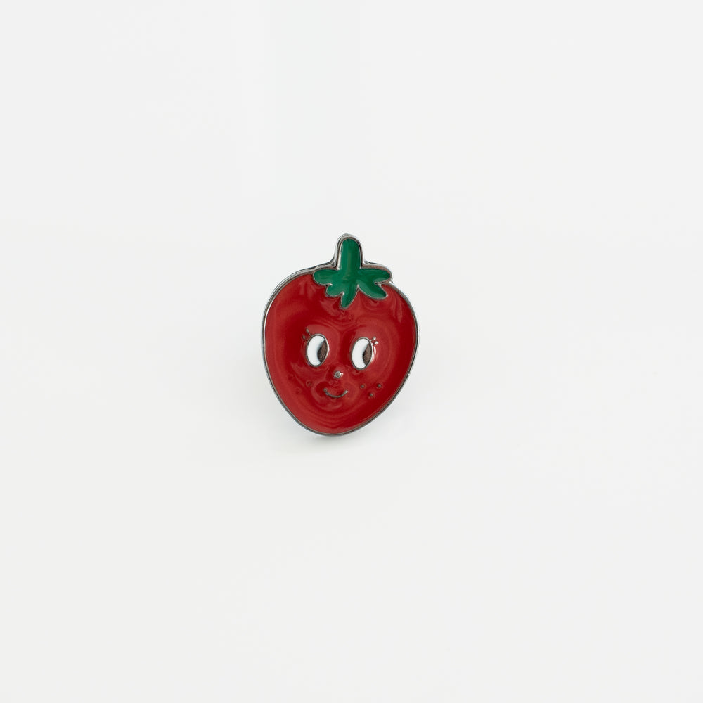 strawberry soft enamel lapel pin