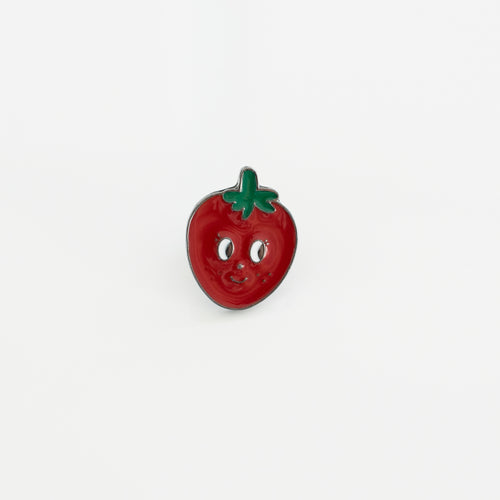 strawberry soft enamel lapel pin