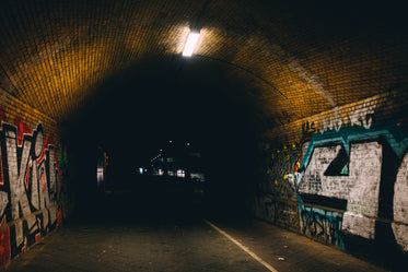 street tunnel at night