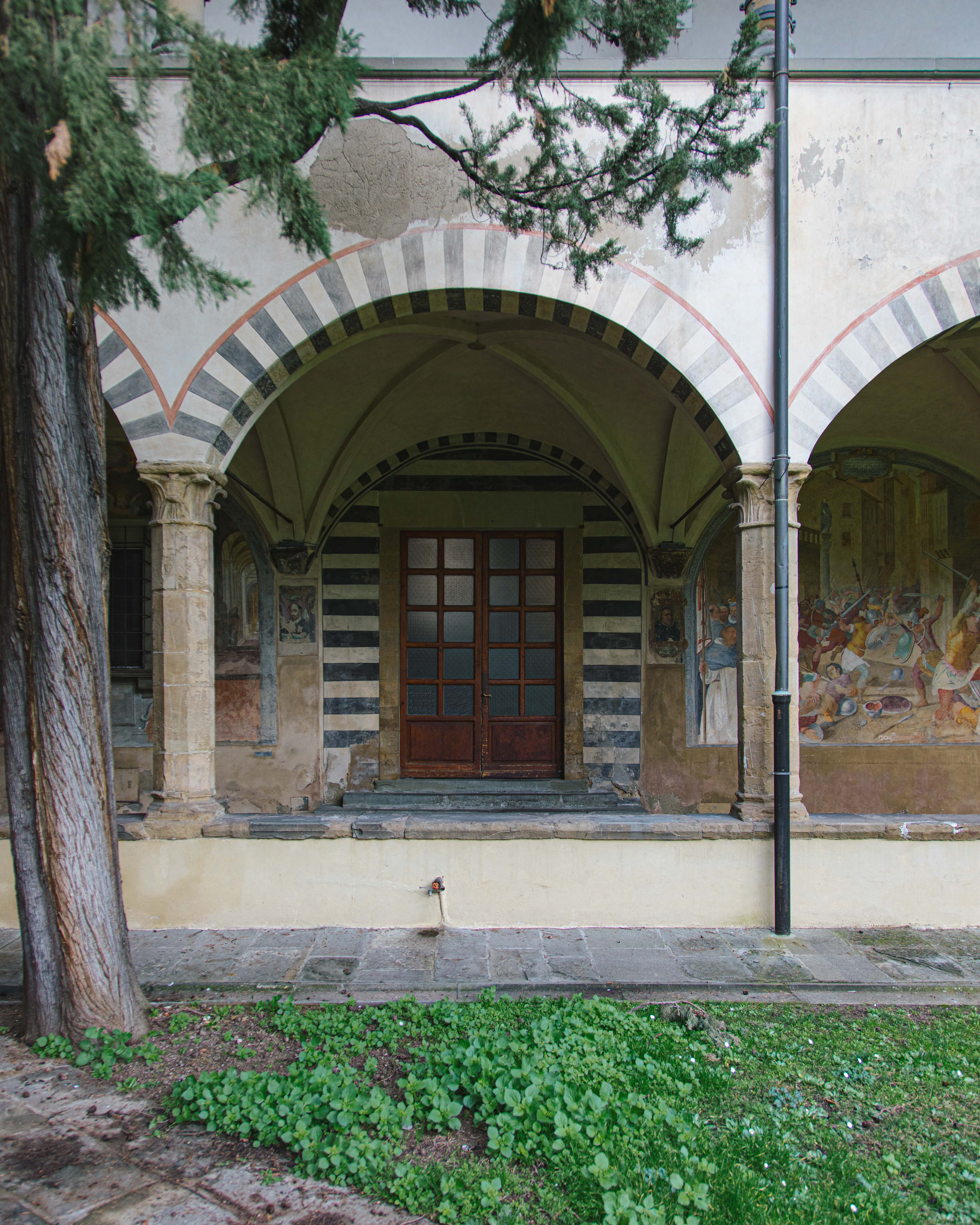 Striped Archway Double Door