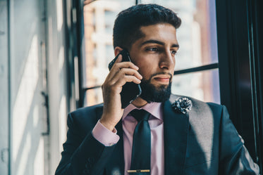 stylish man on phone