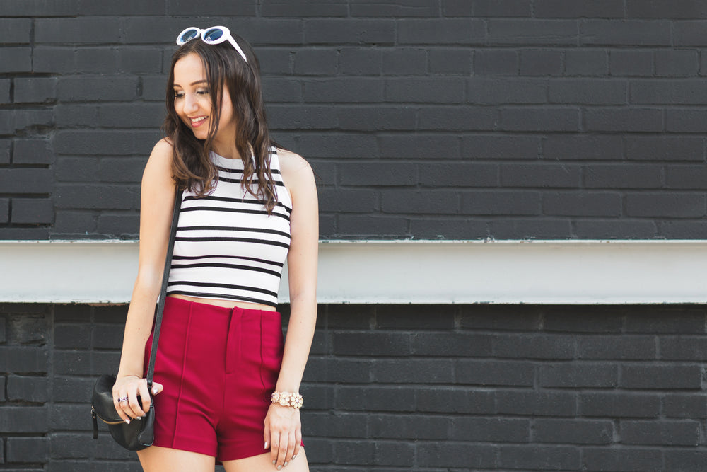 stylish young woman posing