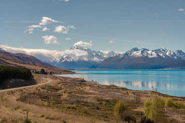 sub-alpine lake in new zealand