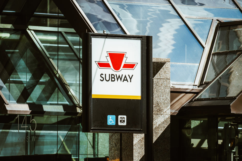 subway entrance sign