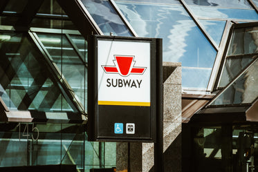 subway entrance sign