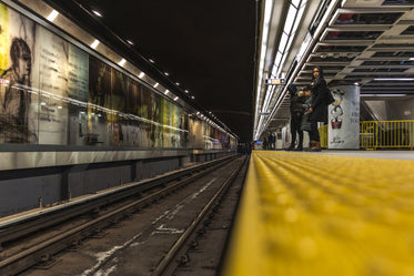 subway stop track view