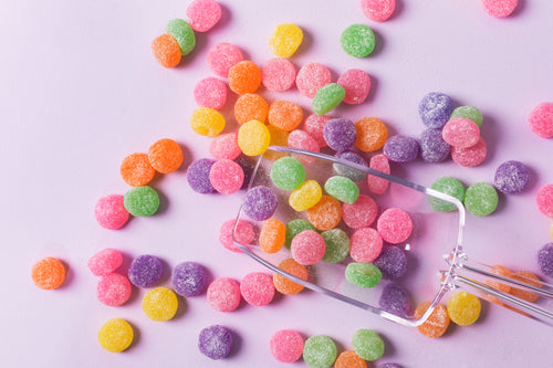 sugar gumdrop candy and scoop