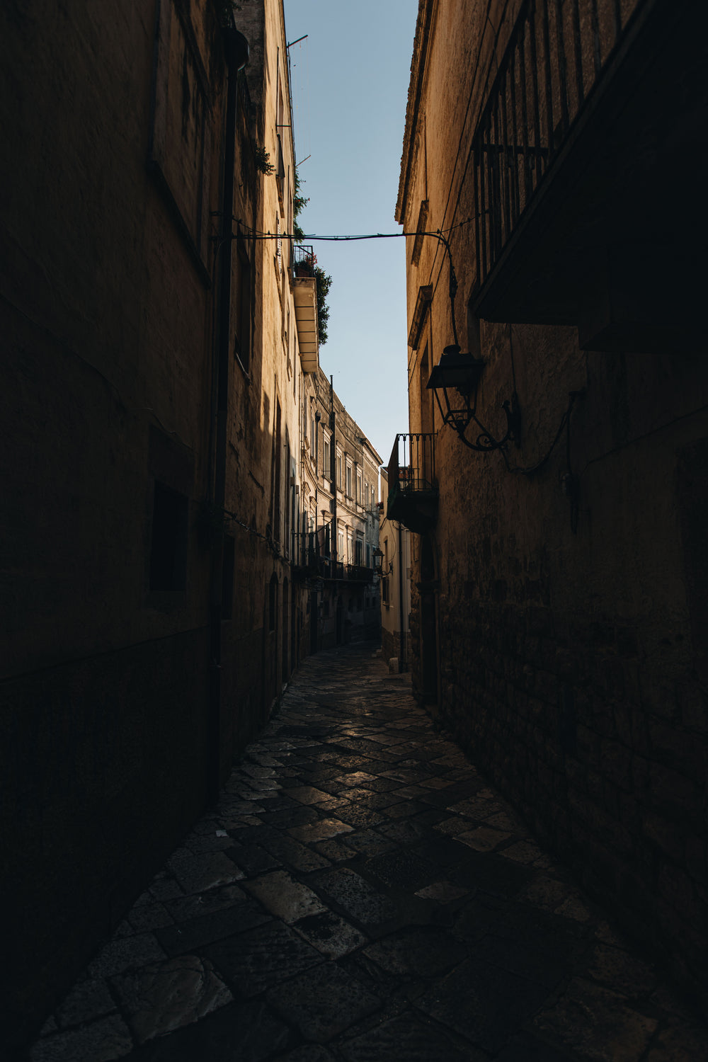 sunkissed european alleyway