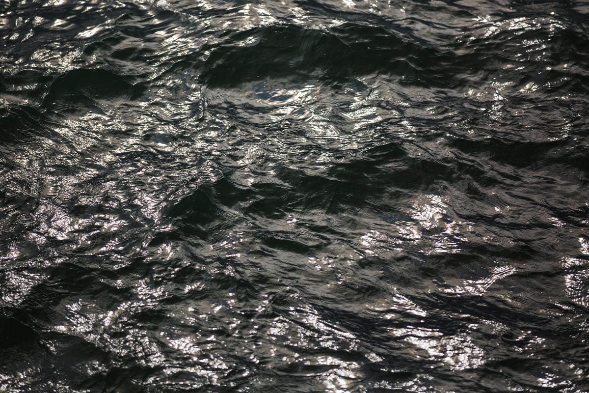 阳光反射在水的纹理上