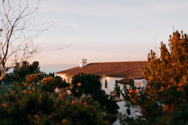 sunlight rolls over the rooftop of a californian house