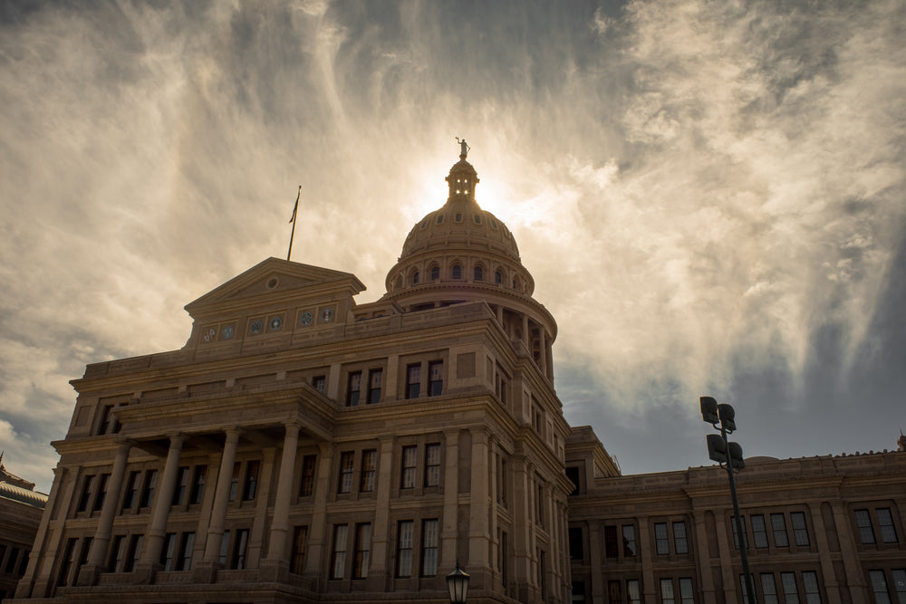 sunlit texas state capital