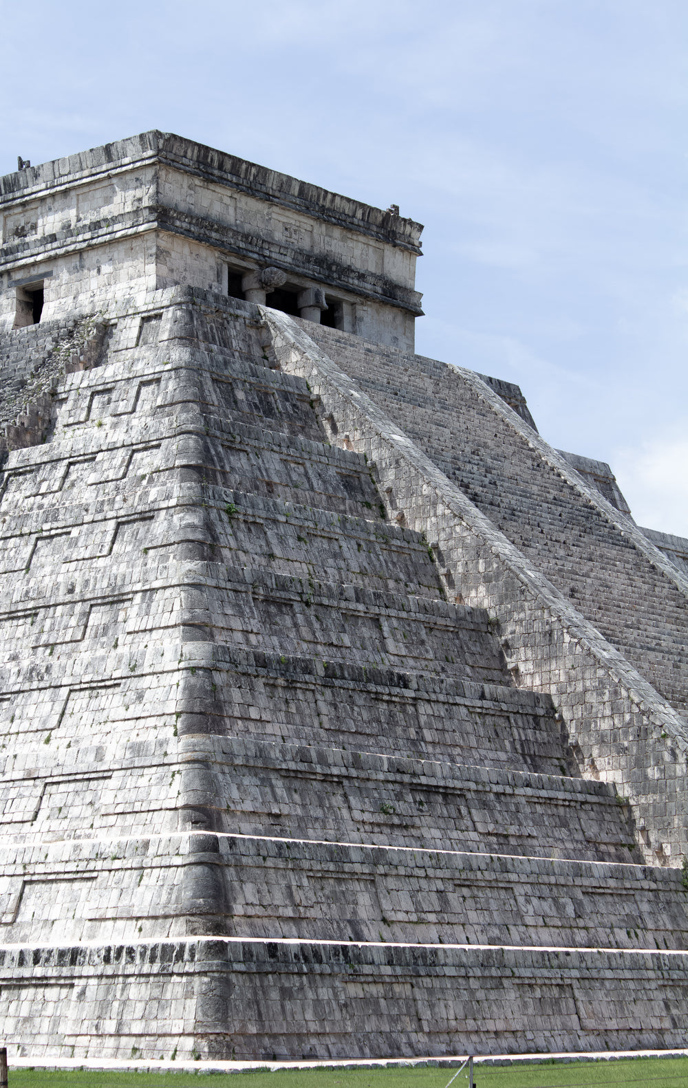 sunny day at the ruined pyramid