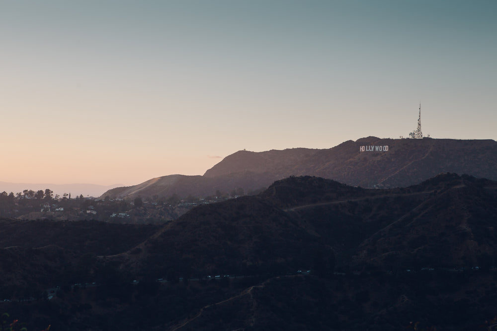 sunrise beyond the hollywood hills