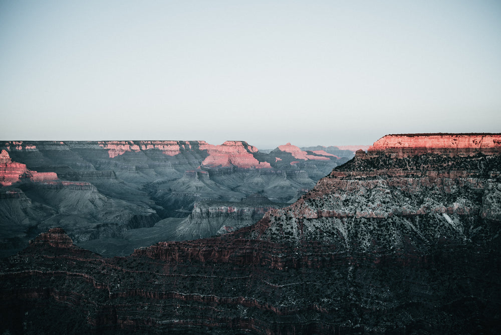 sunrise over canyon peaks