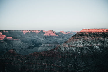 sunrise over canyon peaks