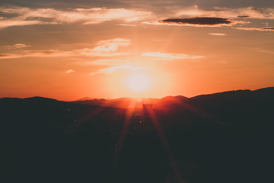 Free Stock Photo of Sunrise Over Hills — HD Images
