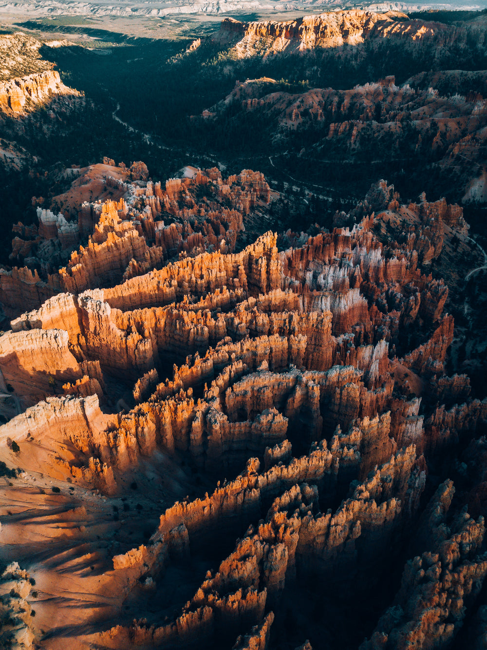 sunrise over mountainous peaks