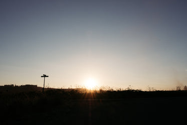 sunset by rural roads