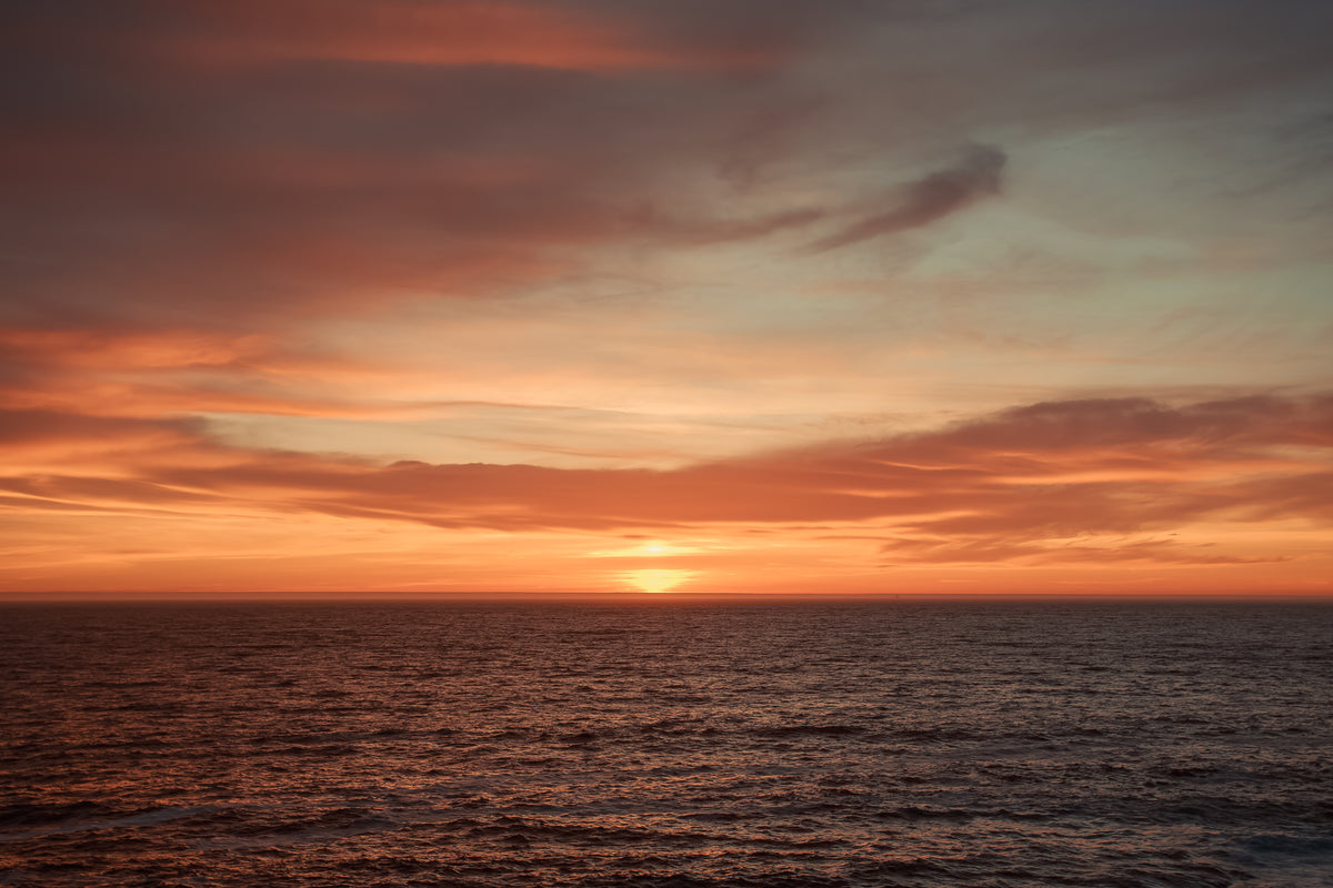 sunset gradient overlooking ocean