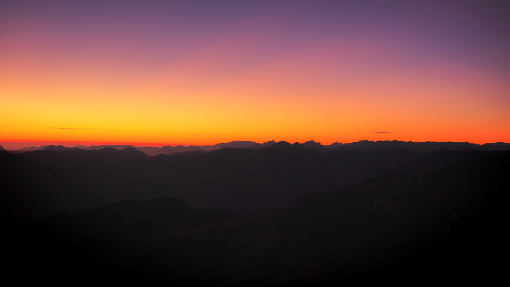 Sunset Over Some Mountains